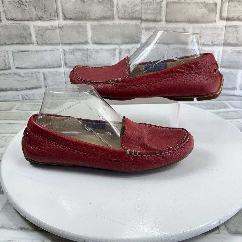 Rockport Adiprene by Adidas Women's Size 9 Flat Red Leather Driving Shoes